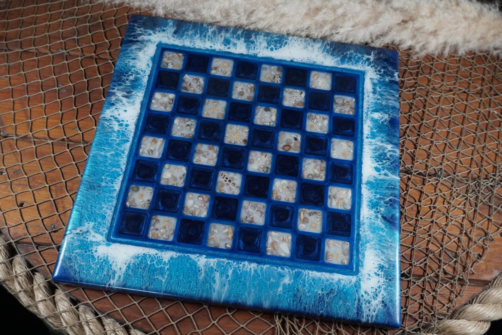 Ocean Waves Sea Scape Chess Set