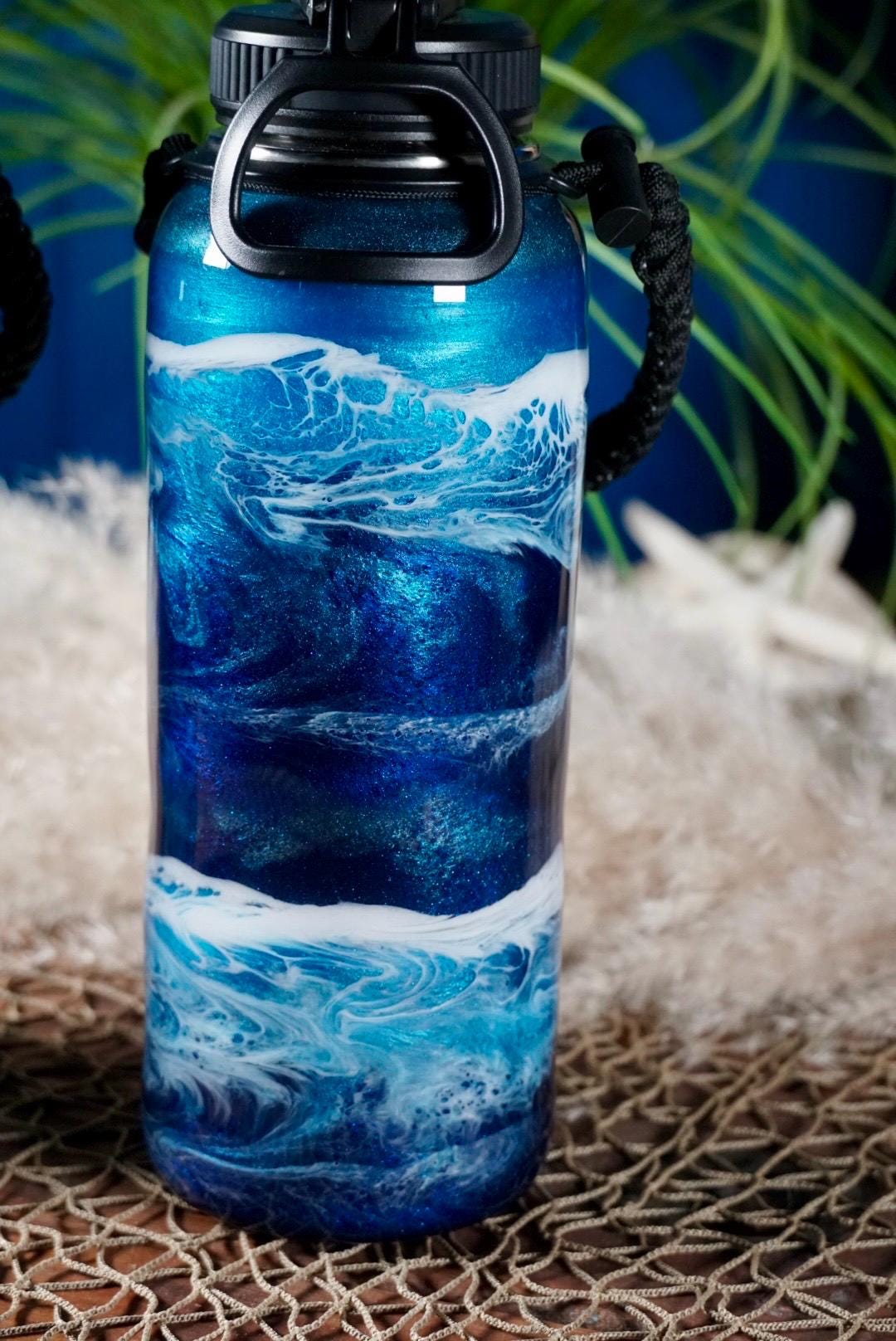 Ocean Waves Insulated Water Bottle Thermos Sports Bottle