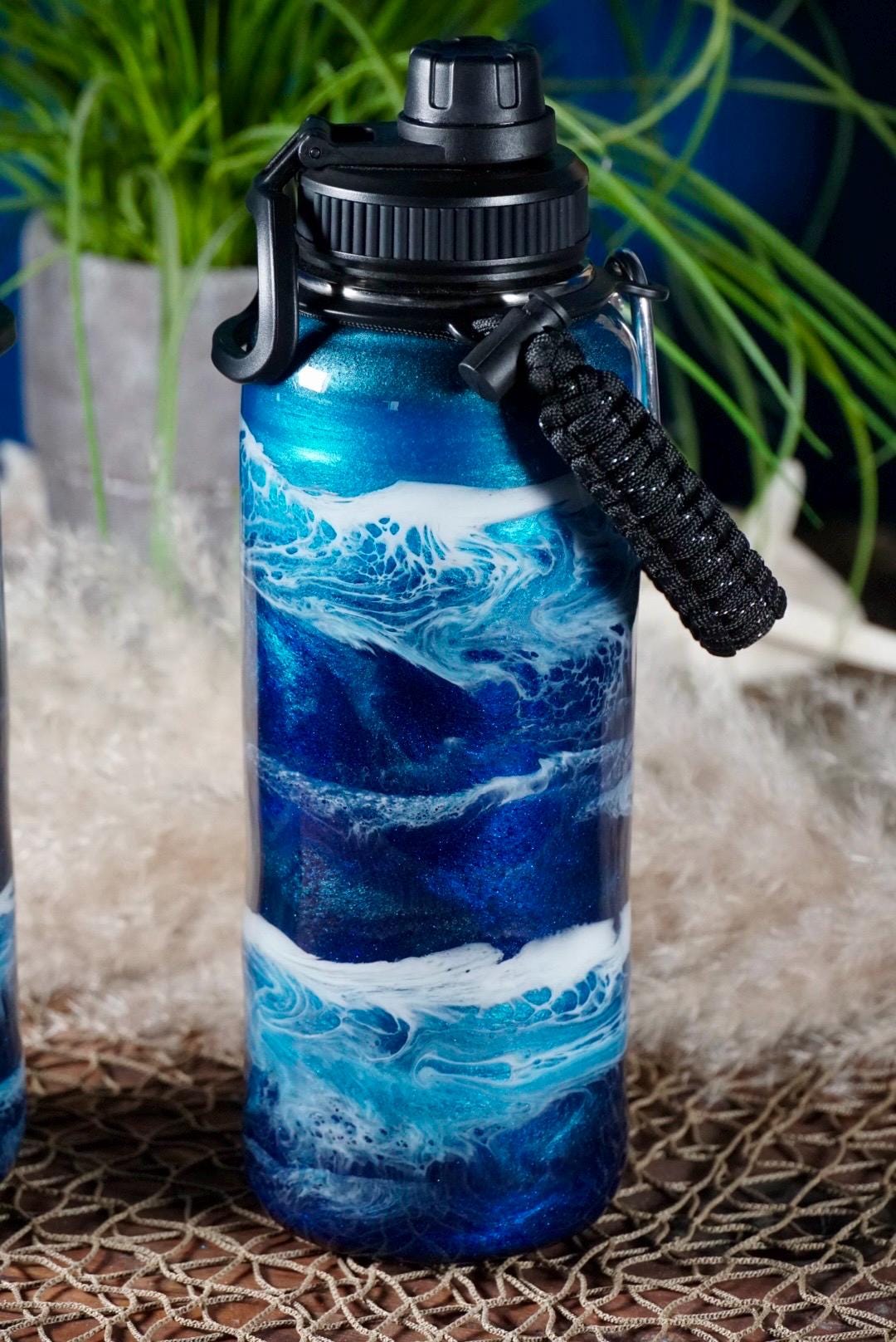 Ocean Waves Insulated Water Bottle Thermos Sports Bottle