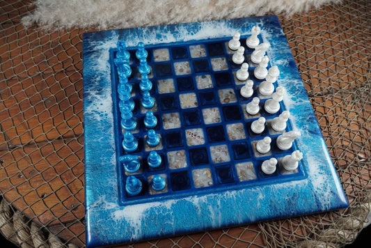 Ocean Waves Sea Scape Chess Set