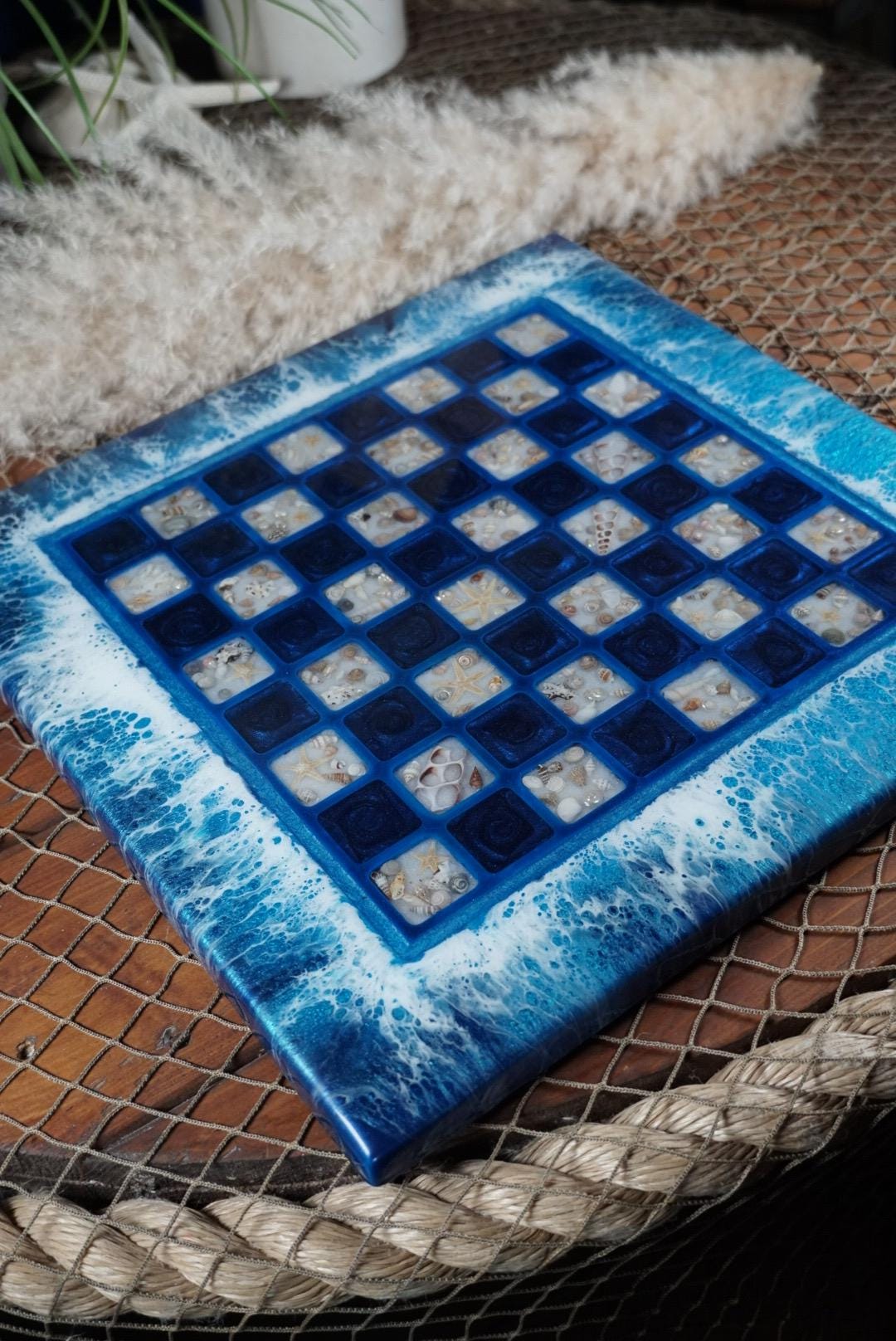 Ocean Waves Sea Scape Chess Set