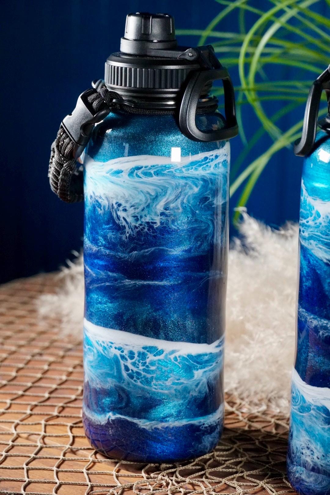 Ocean Waves Insulated Water Bottle Thermos Sports Bottle