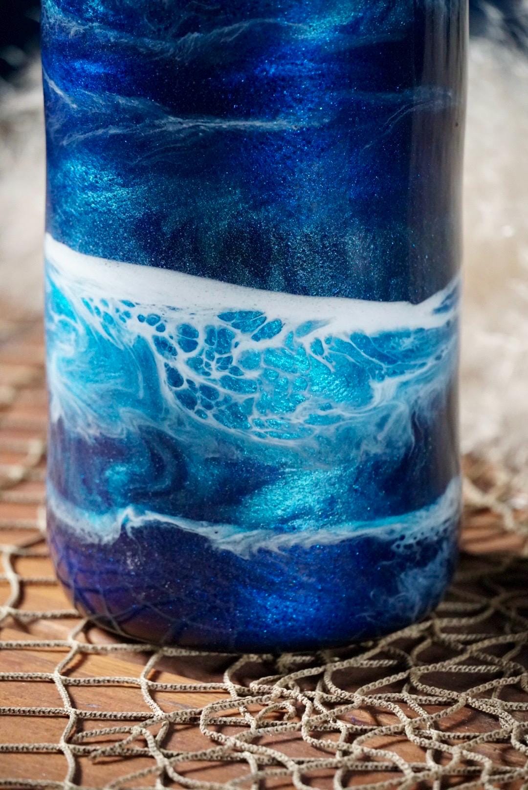 Ocean Waves Insulated Water Bottle Thermos Sports Bottle