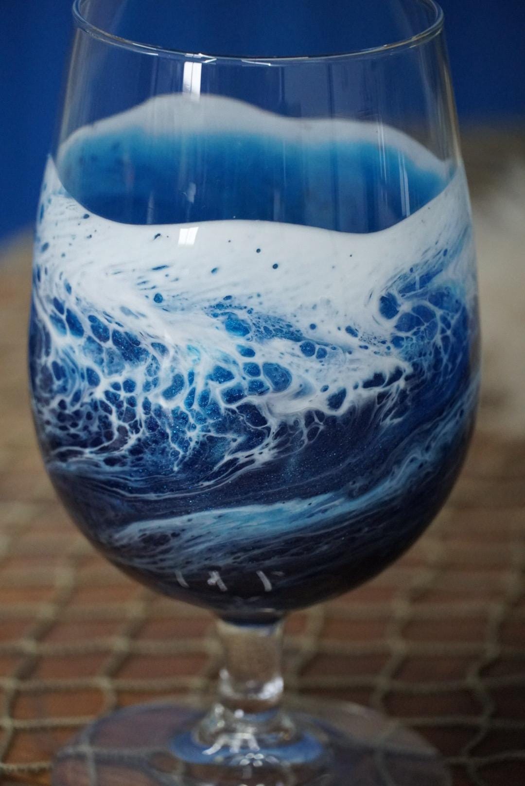 Ocean Waves Beverage Glasses | Coastal Decor