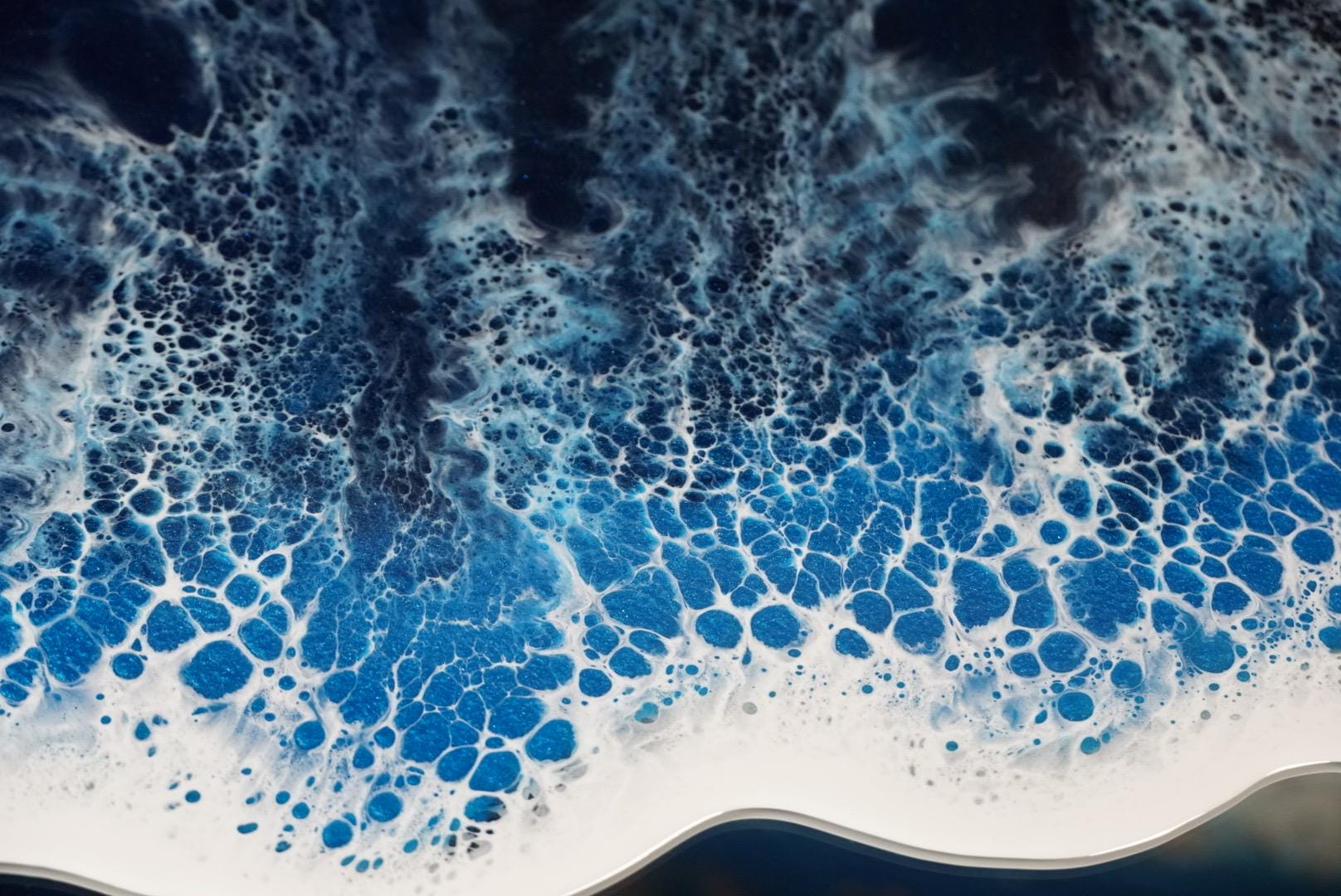 Ocean Waves Round Mirror