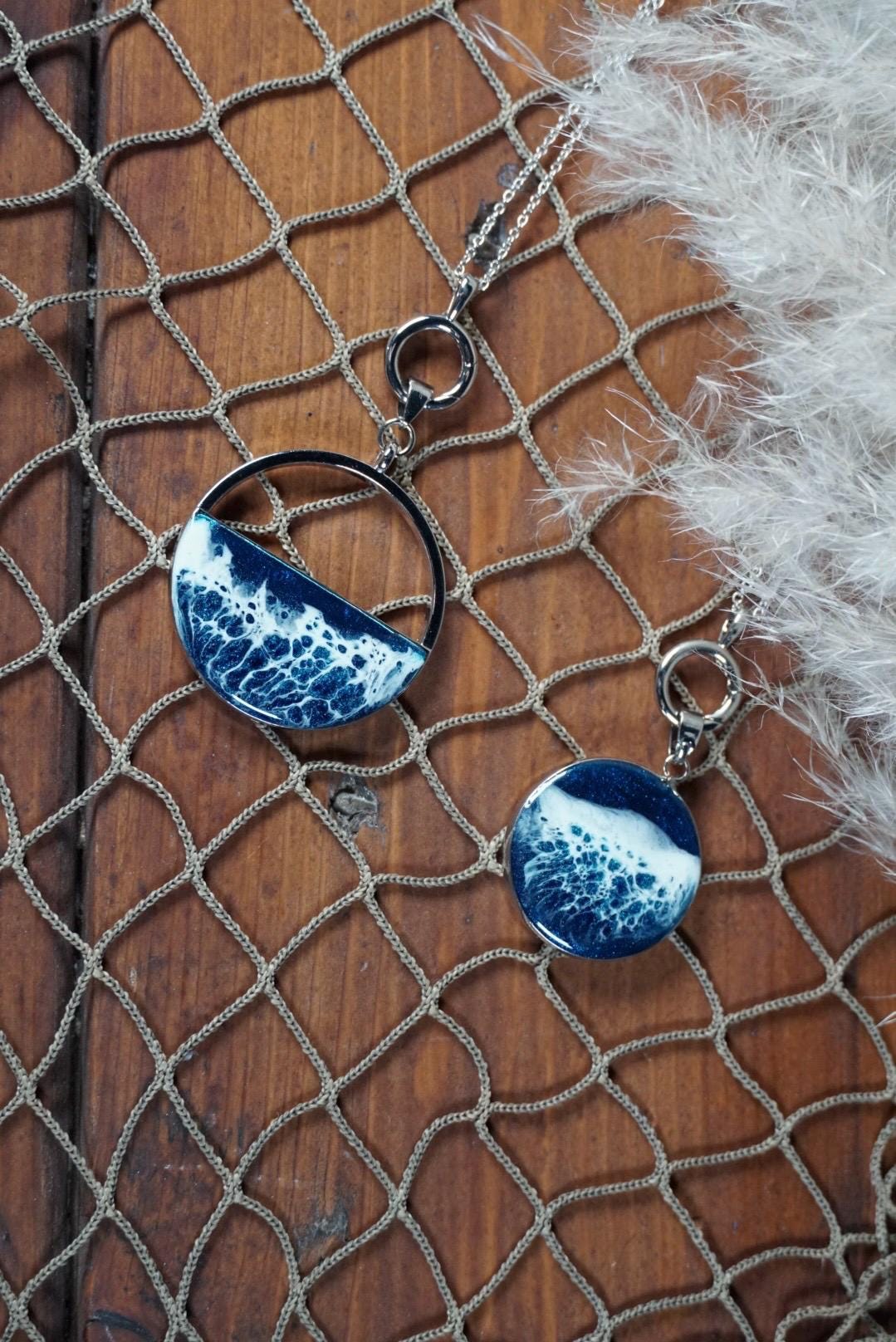 Ocean Waves Circle Necklace