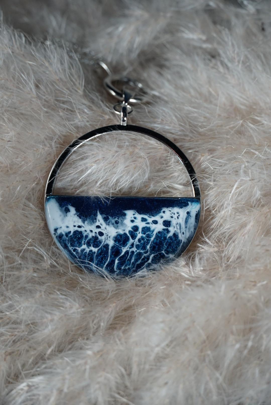 Ocean Waves Circle Necklace