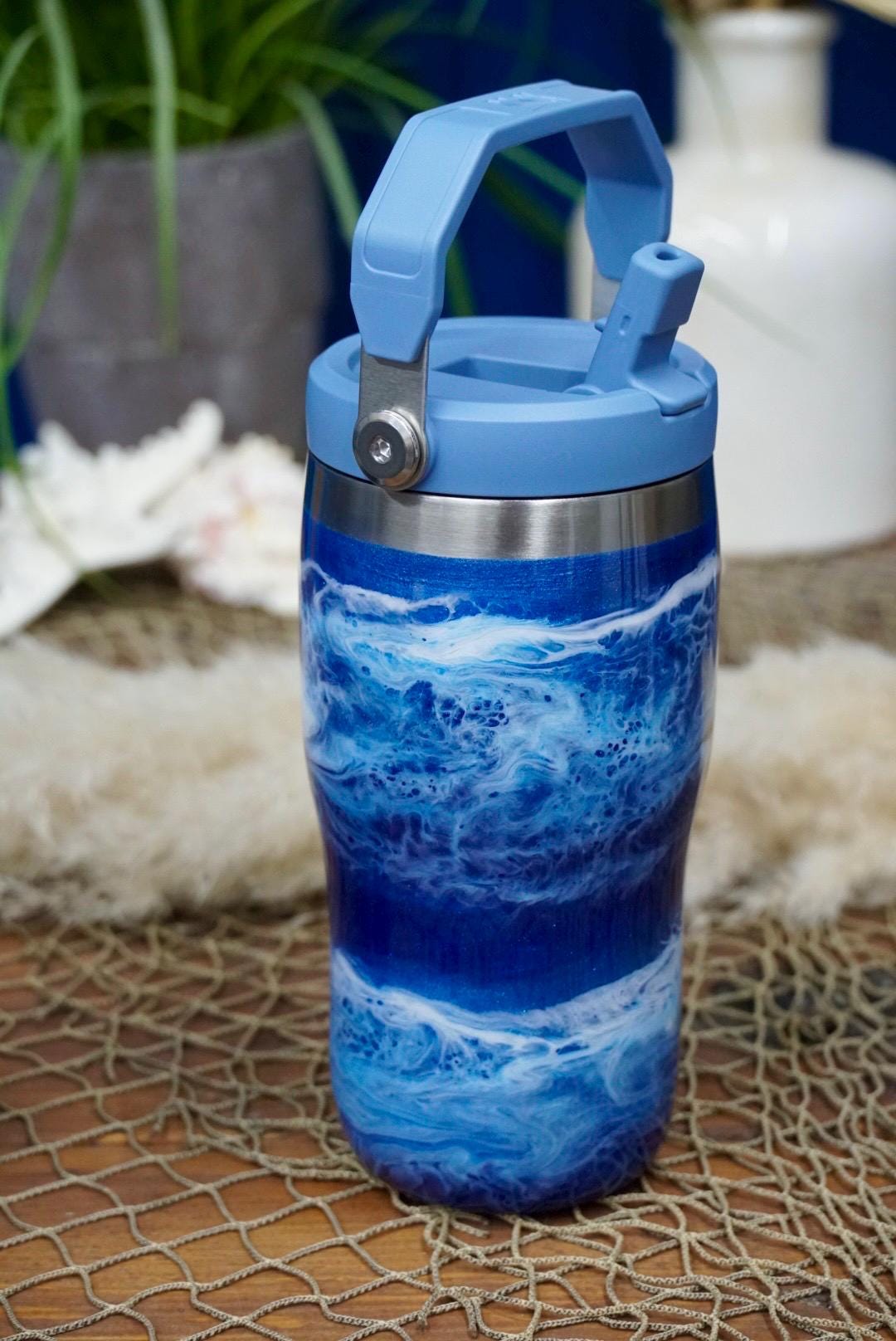 Ocean Waves Stanley Water Bottle