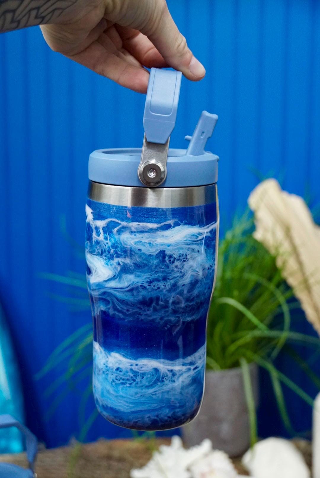 Ocean Waves Stanley Water Bottle