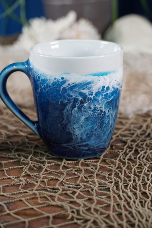 Ocean Waves Coffee Cup | Coastal Decor