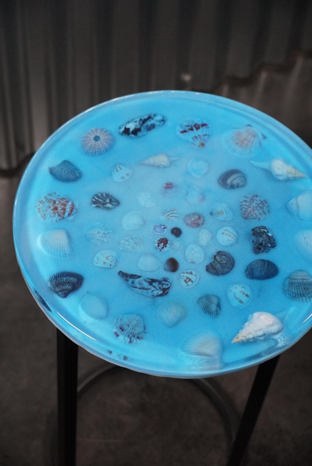 SEA SPIRAL Epoxy Resin Table | Side Table | End Table | Accent Table