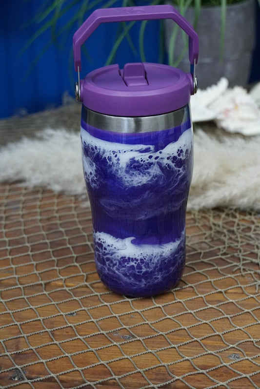 Purple Waves Stanley Water Bottle