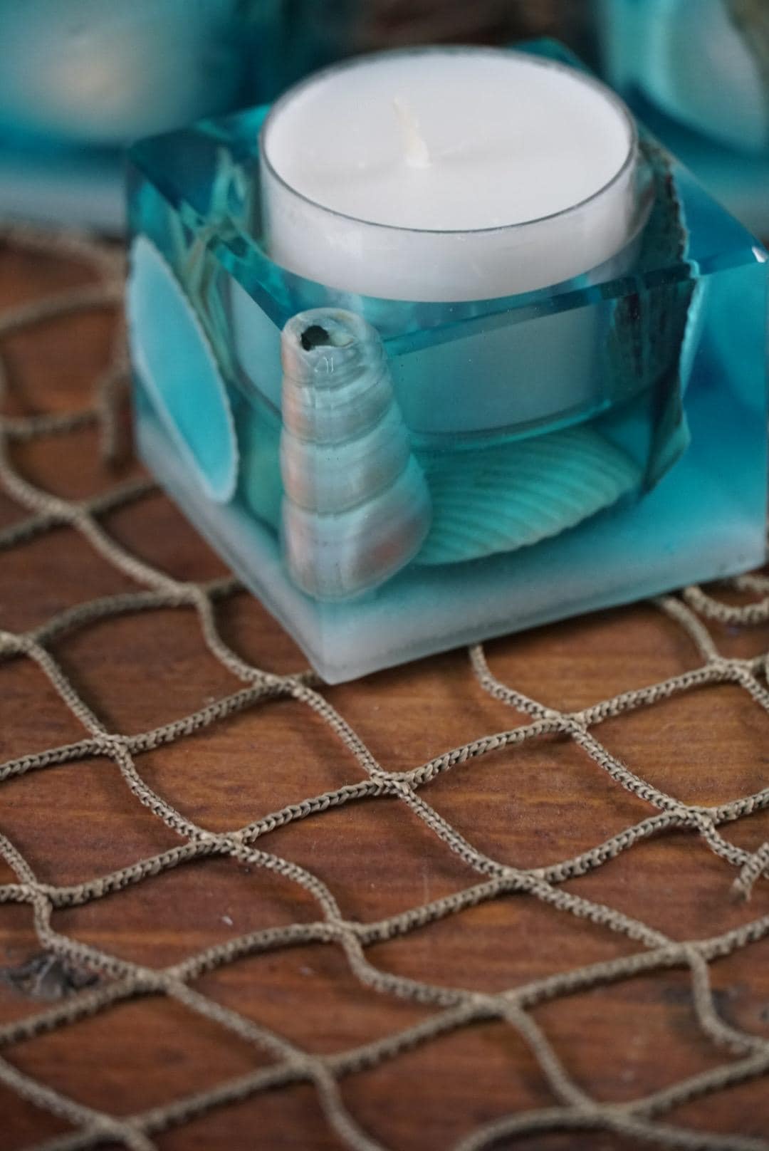 Sea Shell Tea light Candle Holders, set of 3