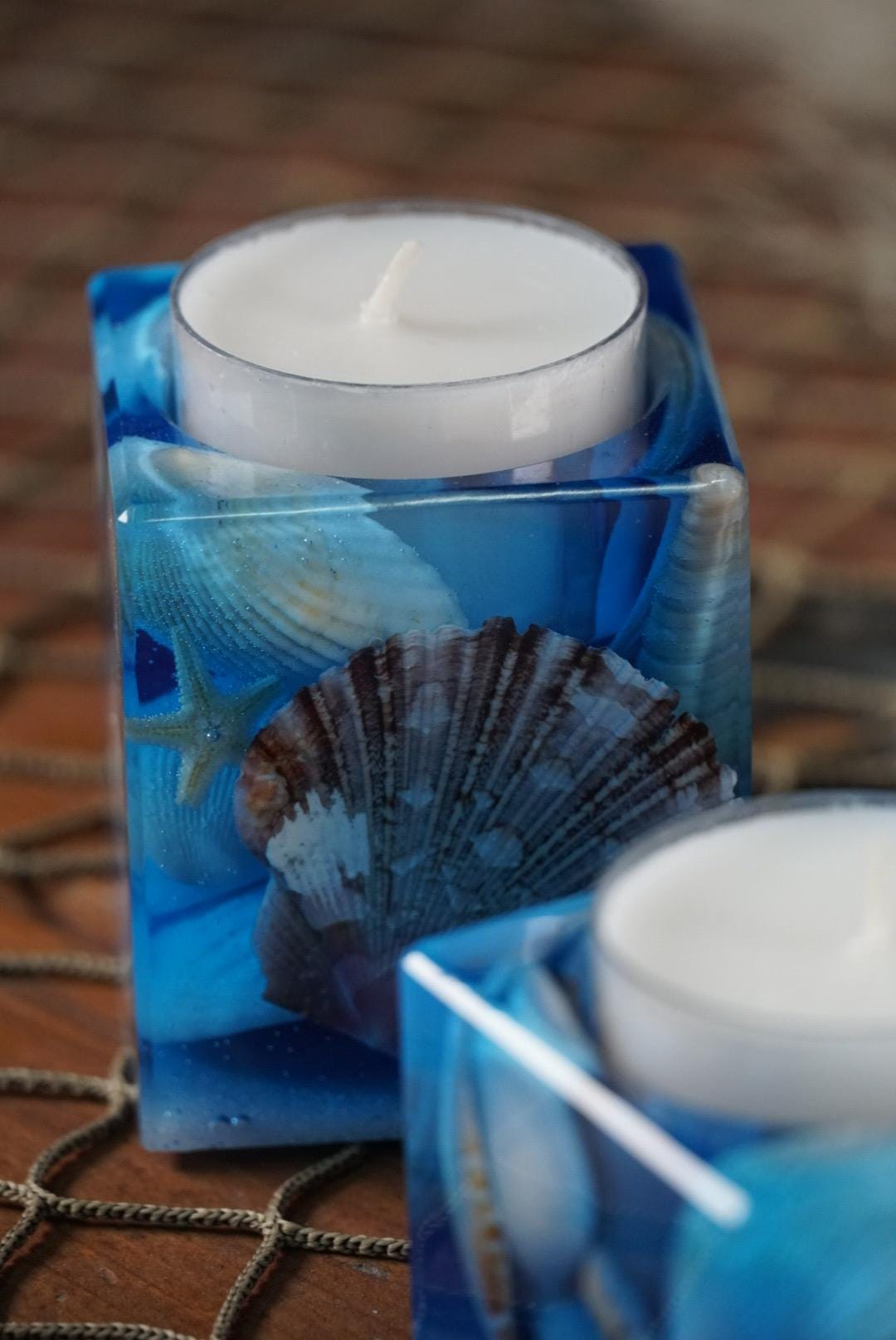 Sea Shell Tea light Candle Holders, set of 3
