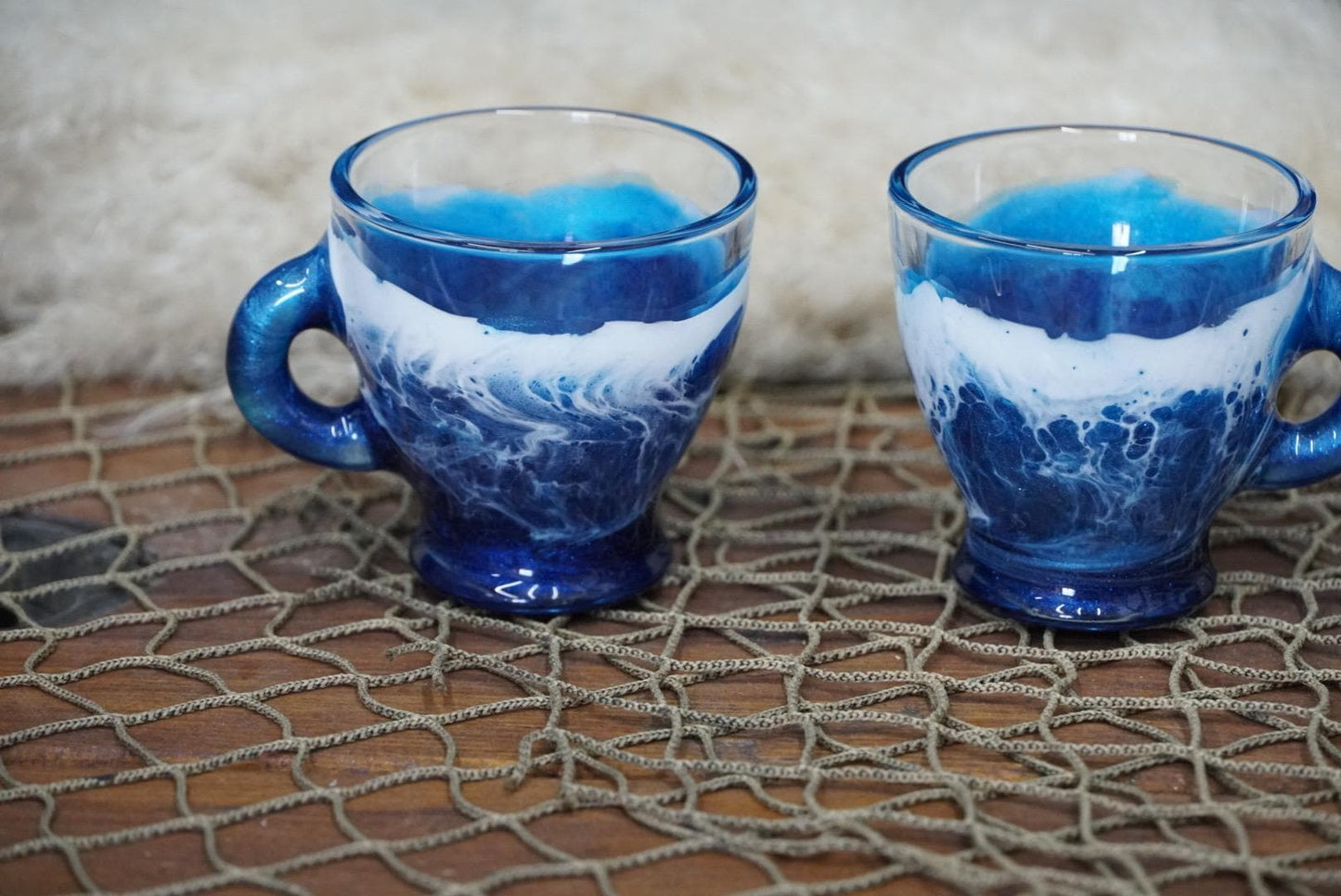Ocean Waves Espresso Coffee Cups| Coastal Decor