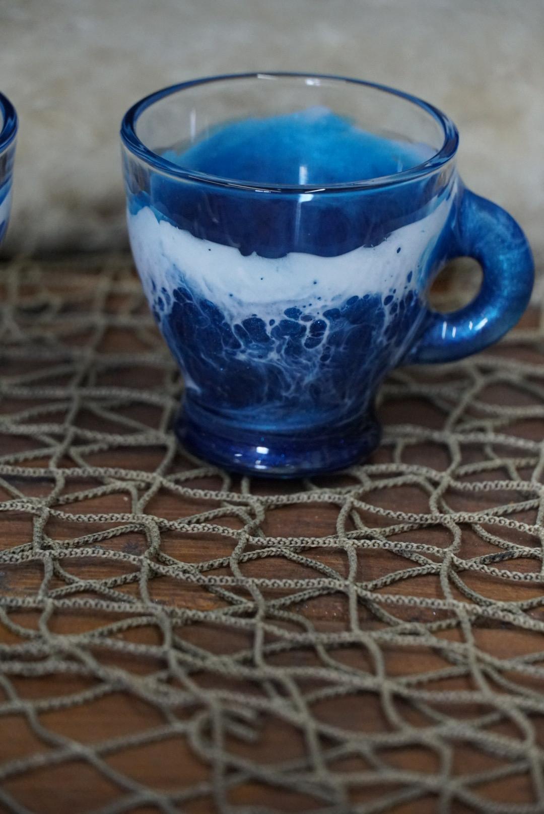 Ocean Waves Espresso Coffee Cups| Coastal Decor