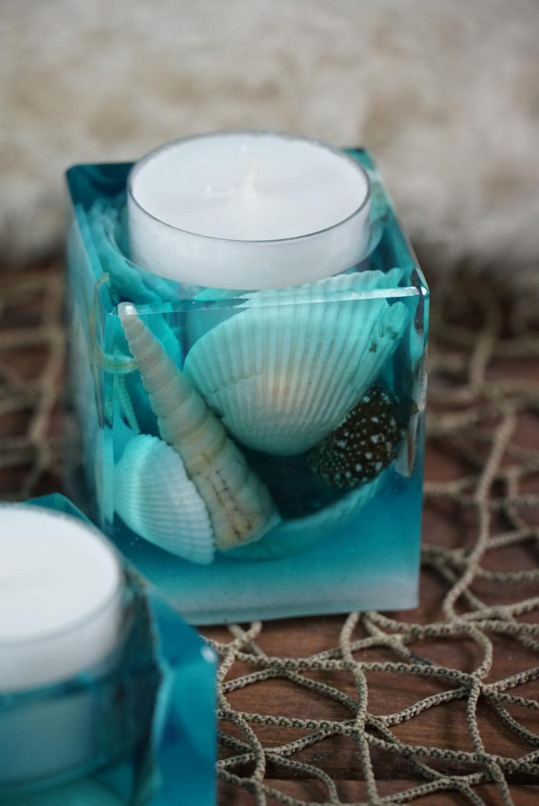 Sea Shell Tea light Candle Holders, set of 3