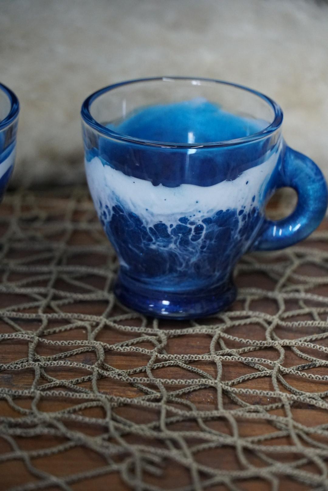 Ocean Waves Espresso Coffee Cups| Coastal Decor