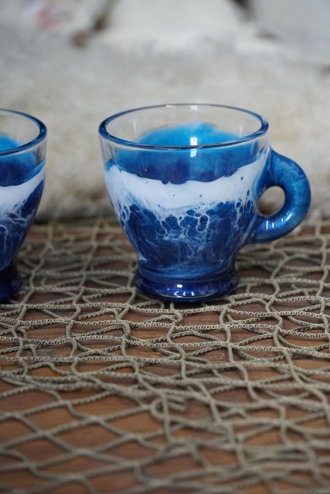 Ocean Waves Espresso Coffee Cups| Coastal Decor