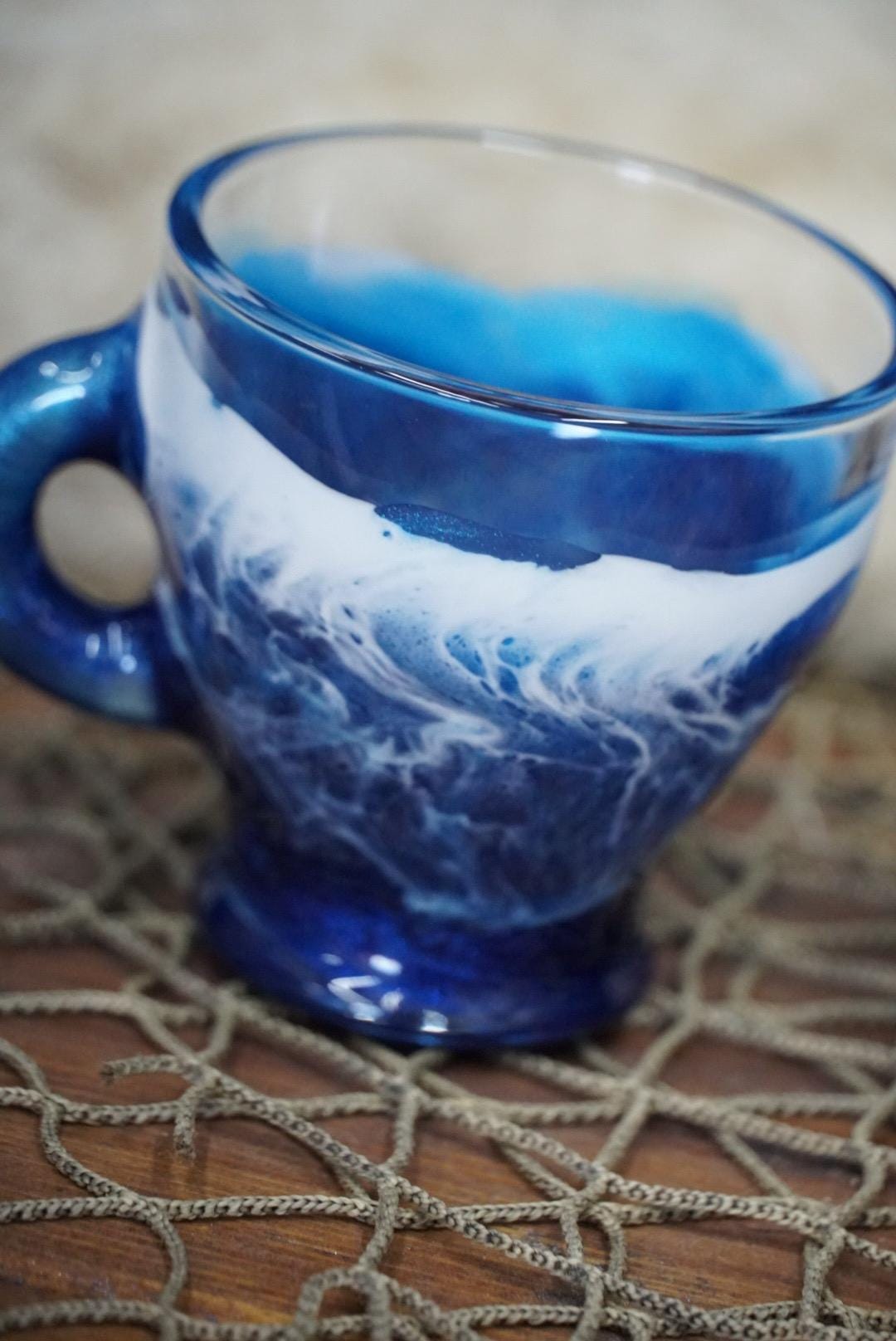 Ocean Waves Espresso Coffee Cups| Coastal Decor