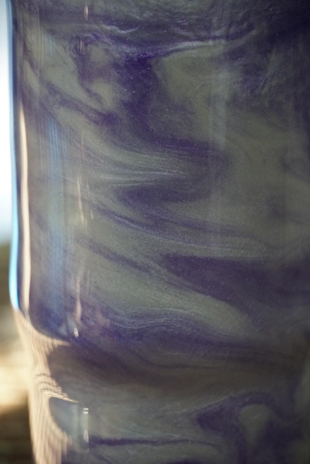 Ocean Waves Purple & Pearl Water Bottle