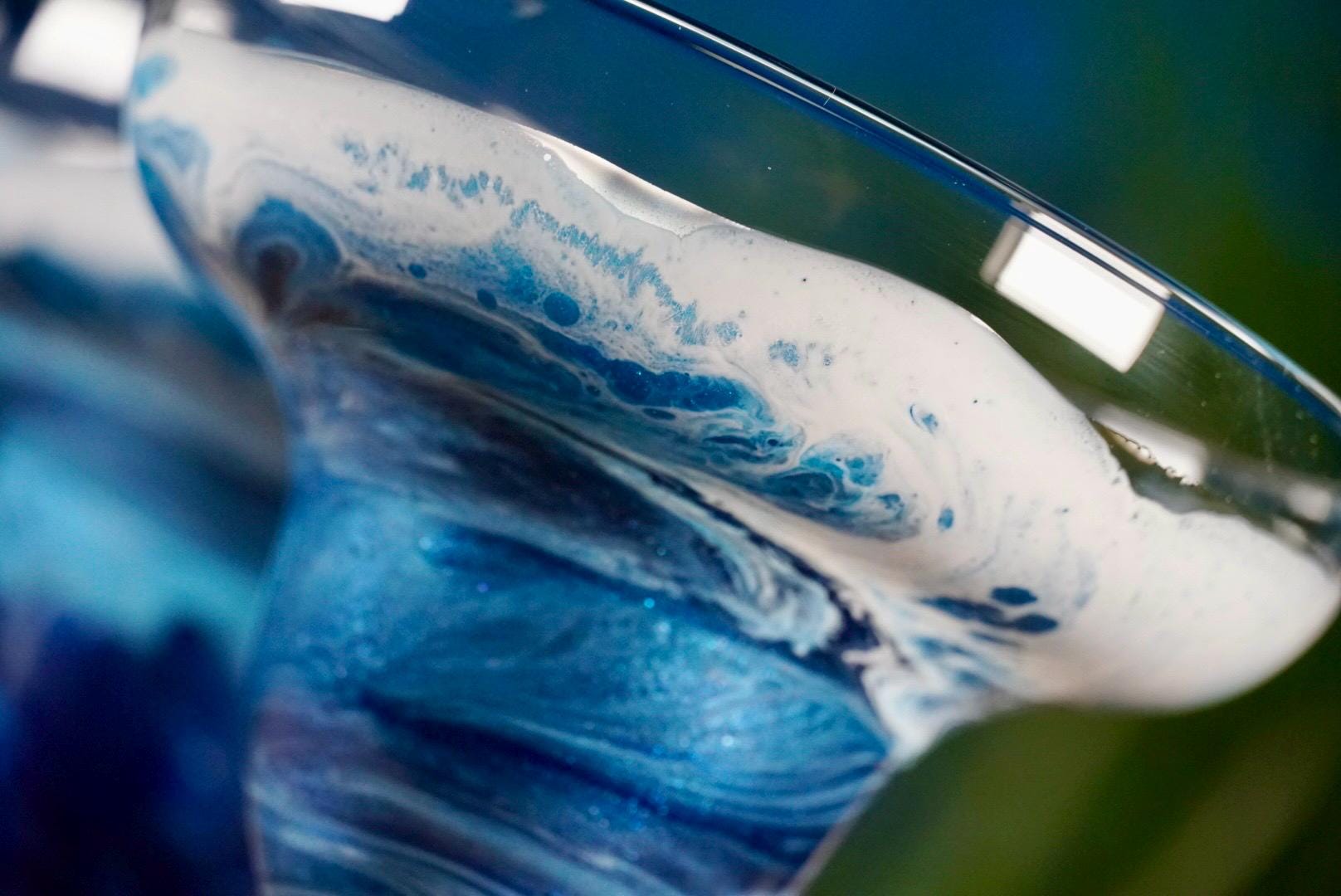 Two Ocean Waves Margarita Glasses | Coastal Decor