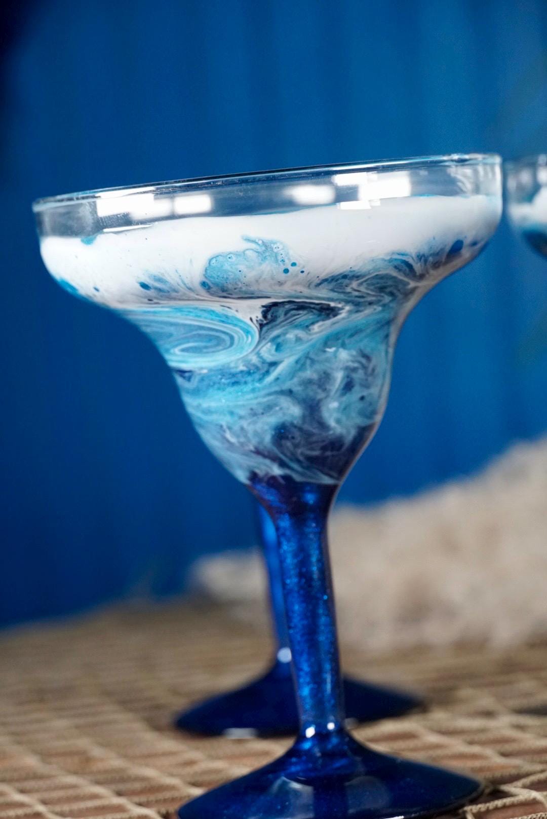 Two Ocean Waves Margarita Glasses | Coastal Decor