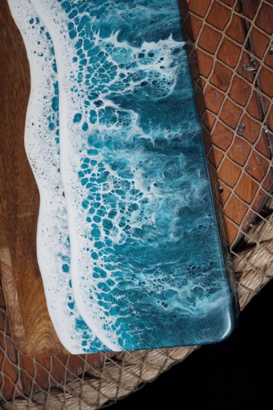 Turquoise Waves Charcuterie Board
