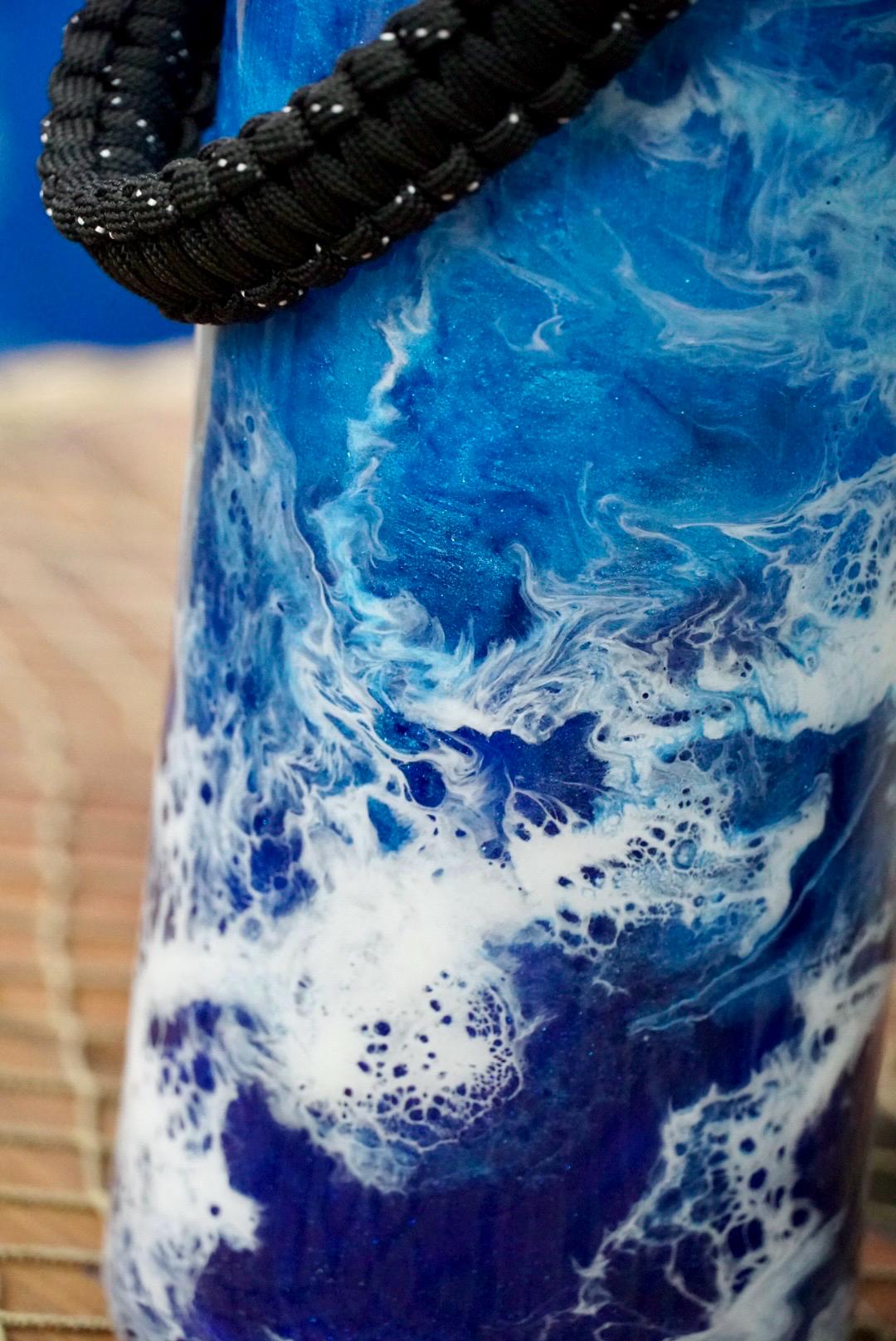 Ocean Waves Insulated Water Bottle Thermos Sports Bottle