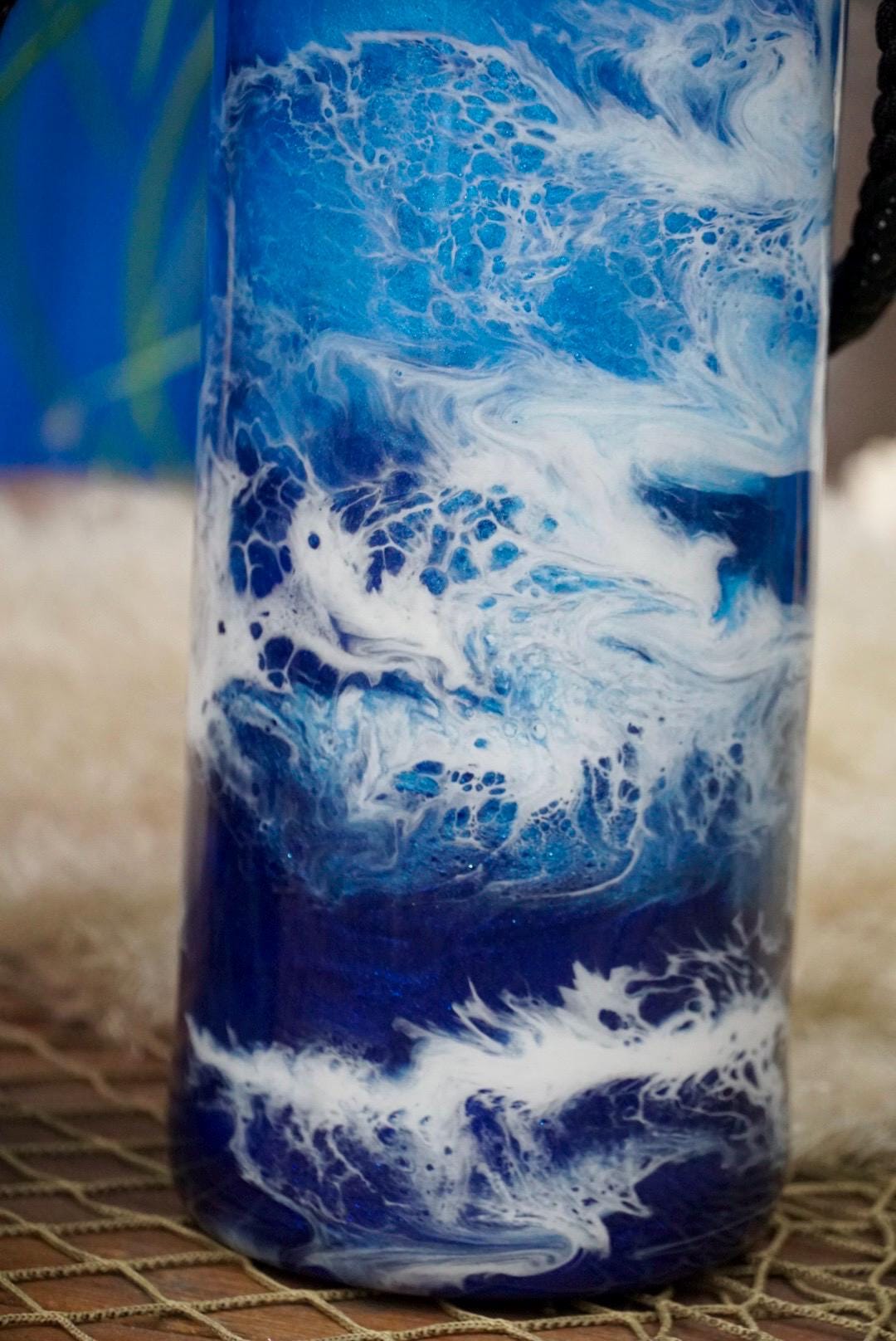Ocean Waves Insulated Water Bottle Thermos Sports Bottle