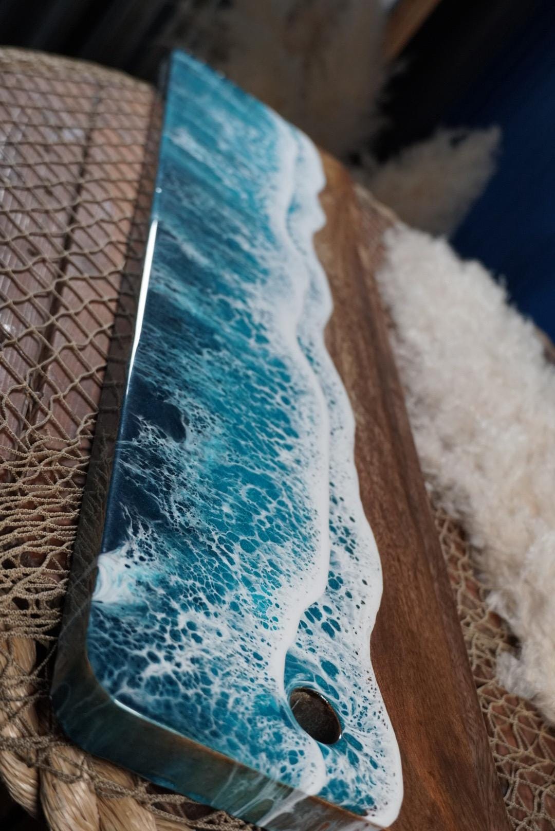 Turquoise Waves Charcuterie Board