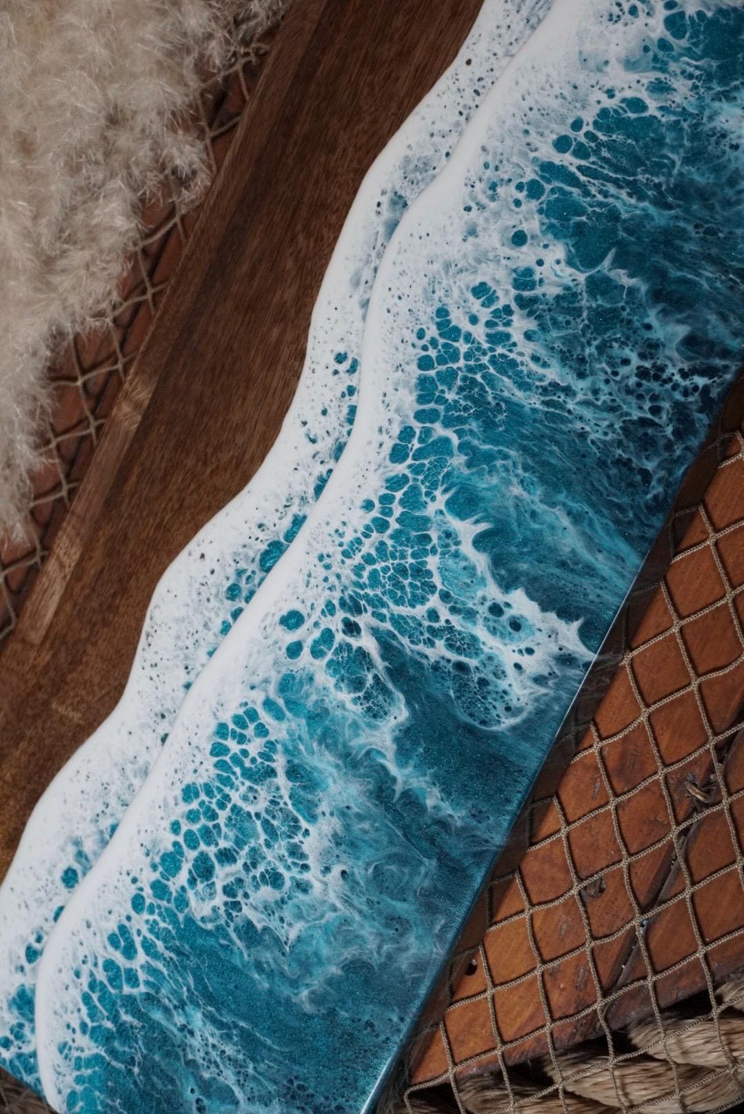 Turquoise Waves Charcuterie Board
