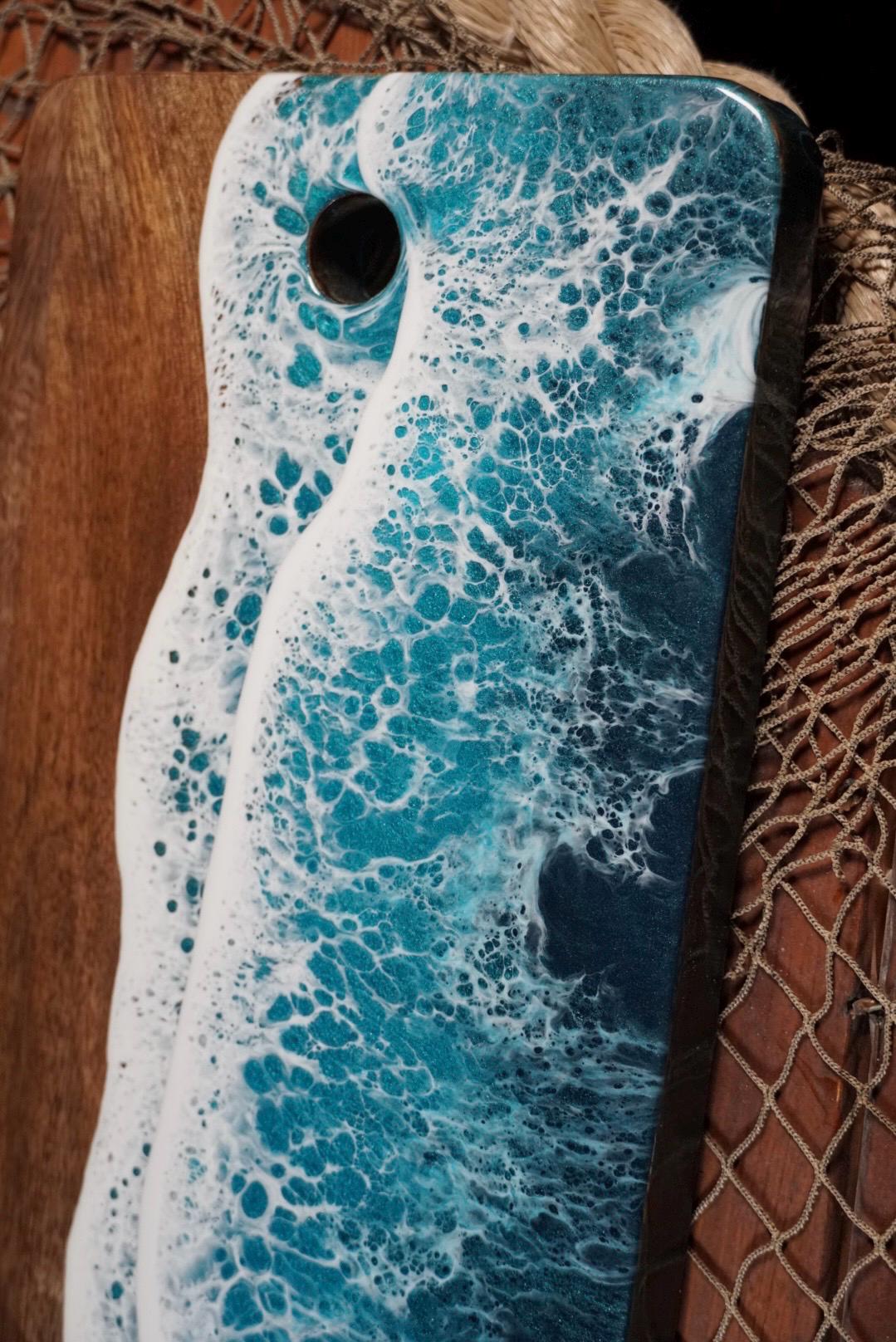 Turquoise Waves Charcuterie Board