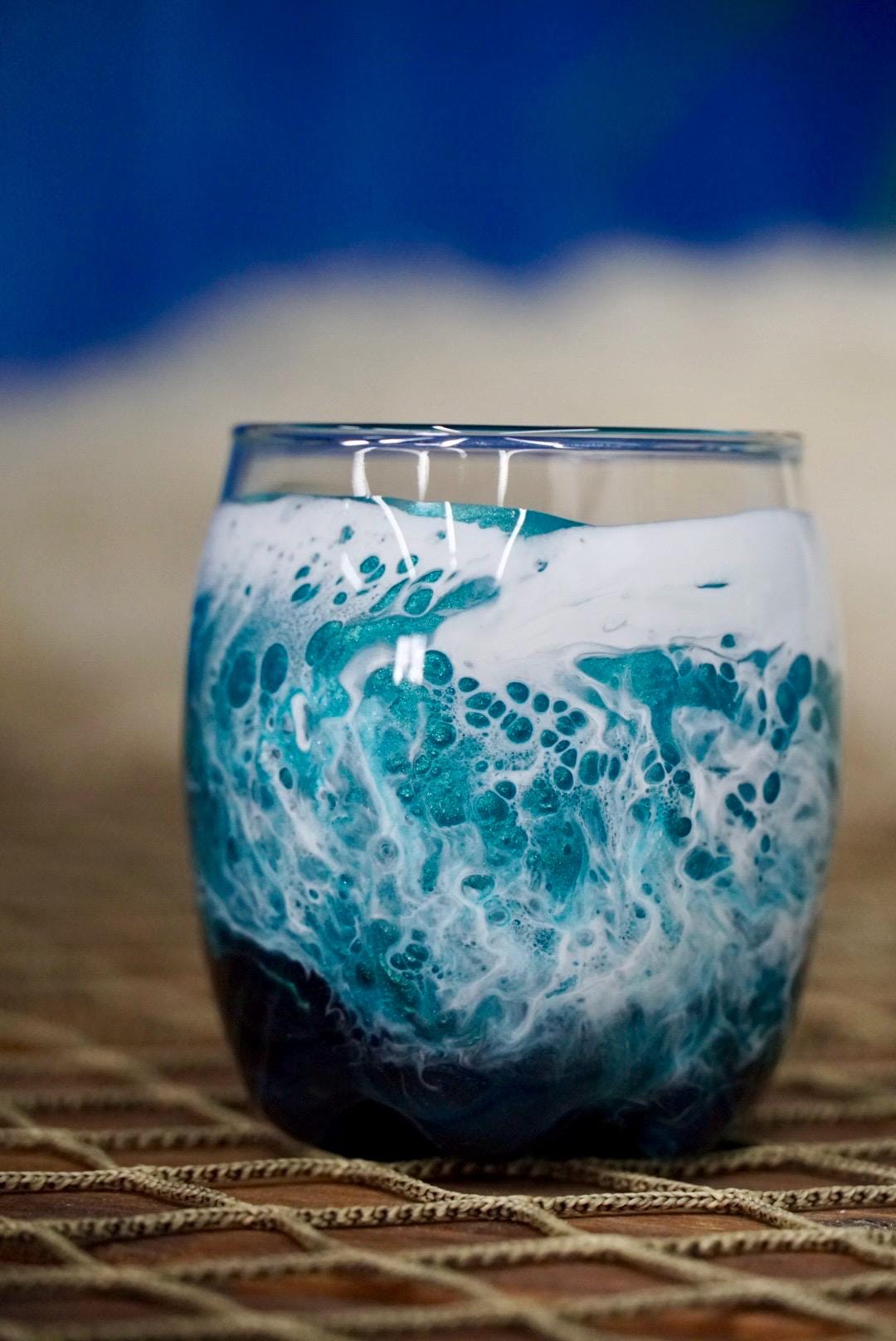 Turquoise Waves Shot Glasses | Coastal Decor