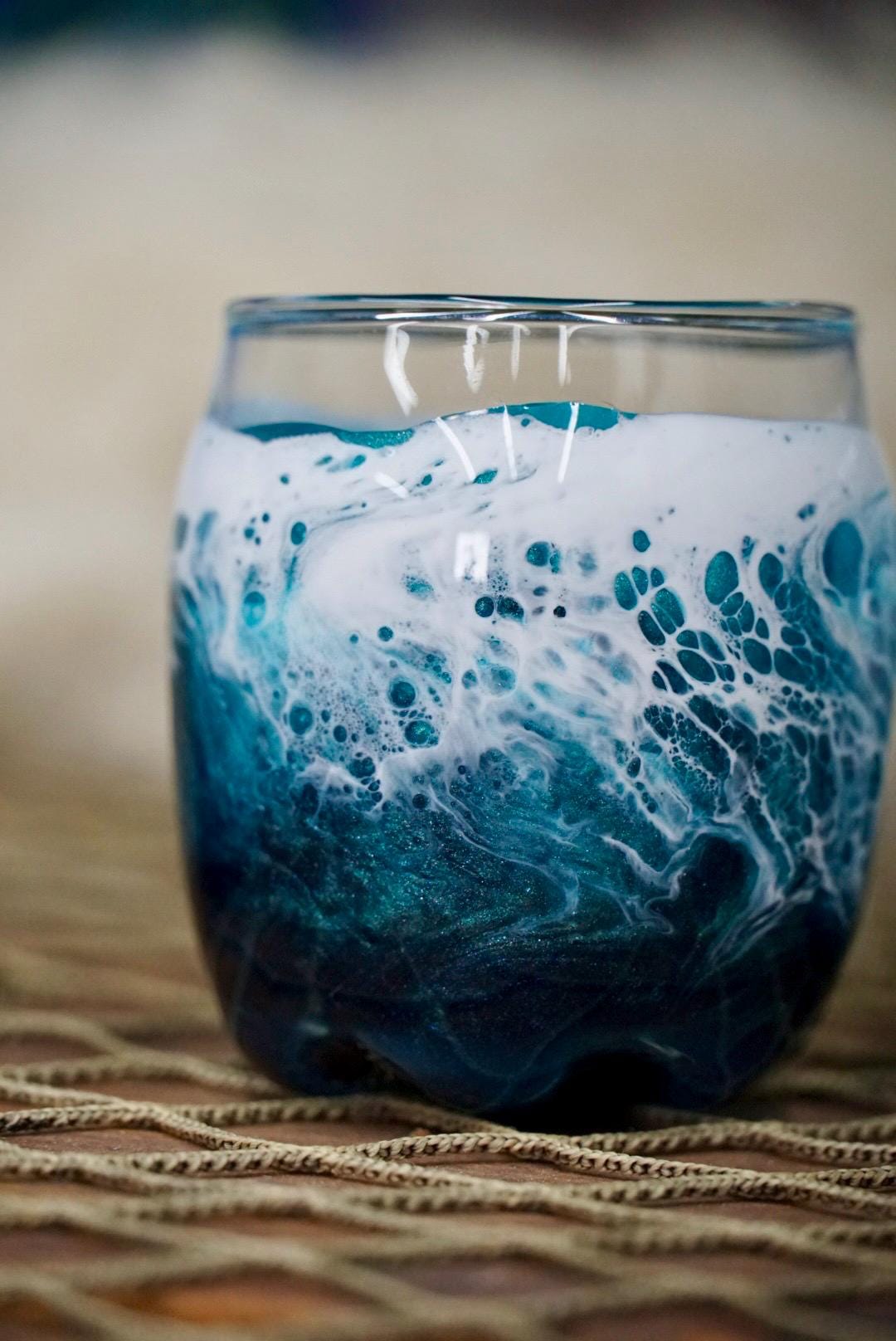 Turquoise Waves Shot Glasses | Coastal Decor