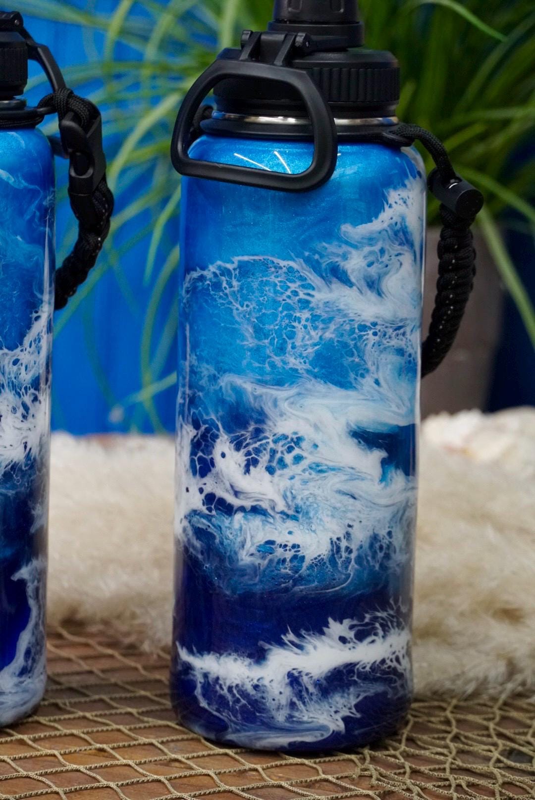 Ocean Waves Insulated Water Bottle Thermos Sports Bottle