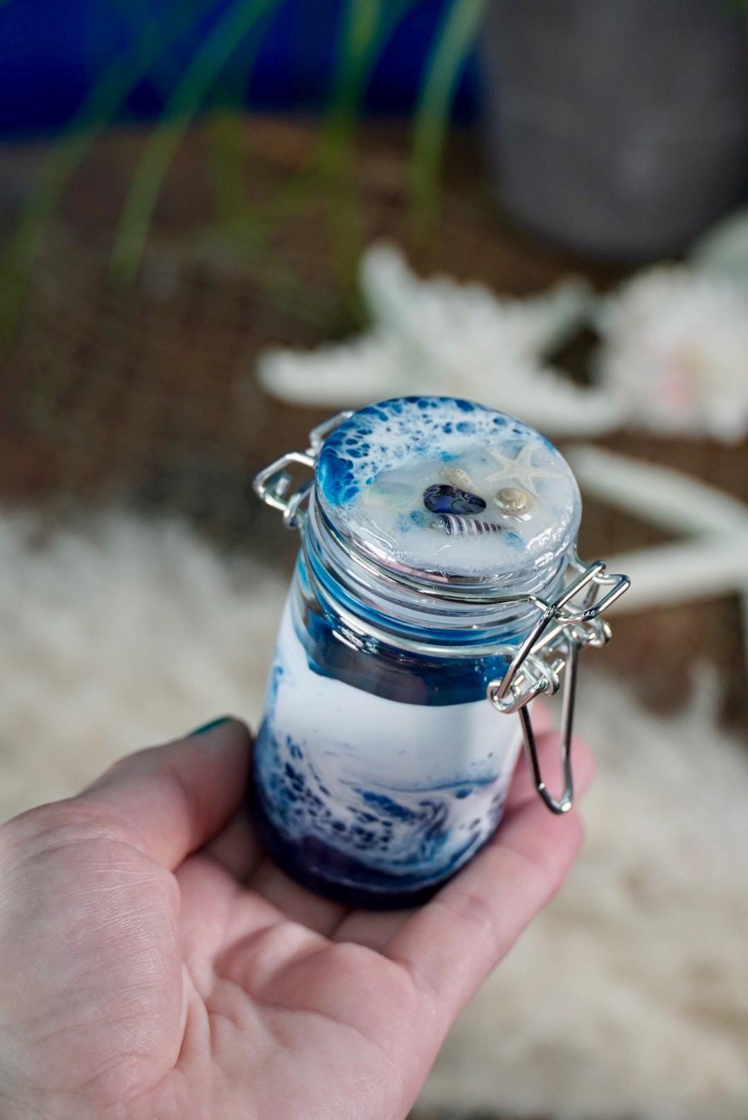 Ocean Waves Miniature Jar