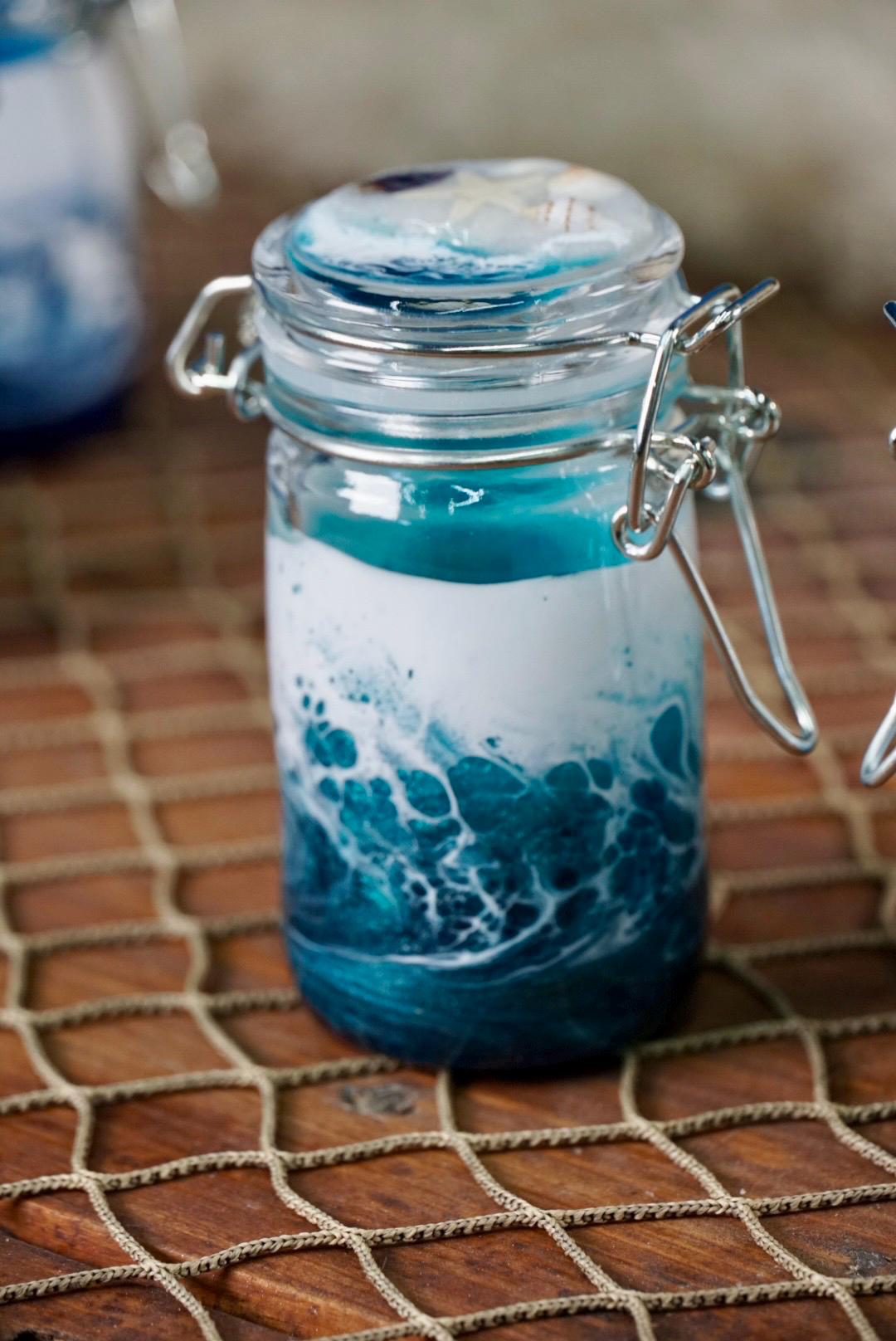 Ocean Waves Miniature Jar
