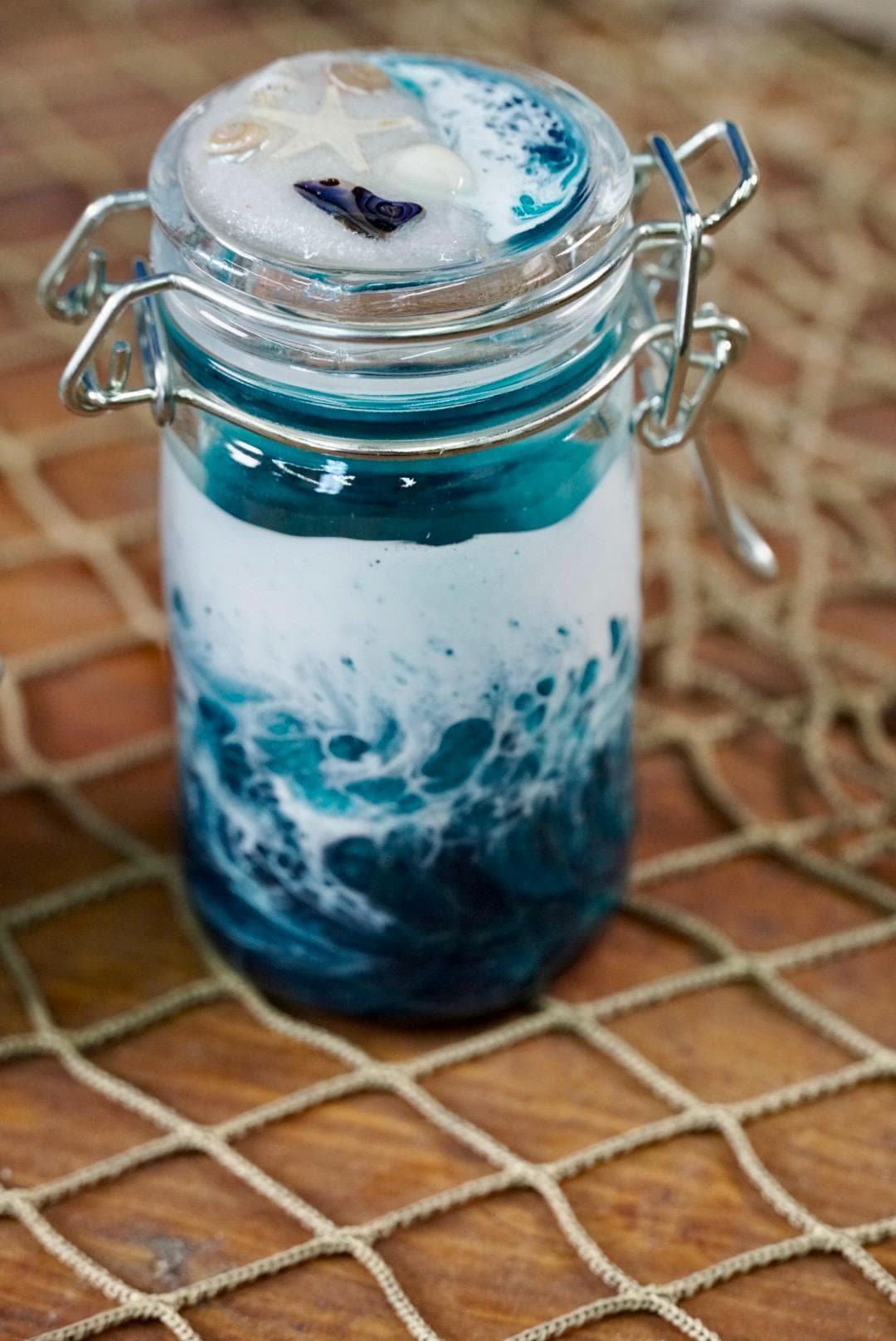 Ocean Waves Miniature Jar