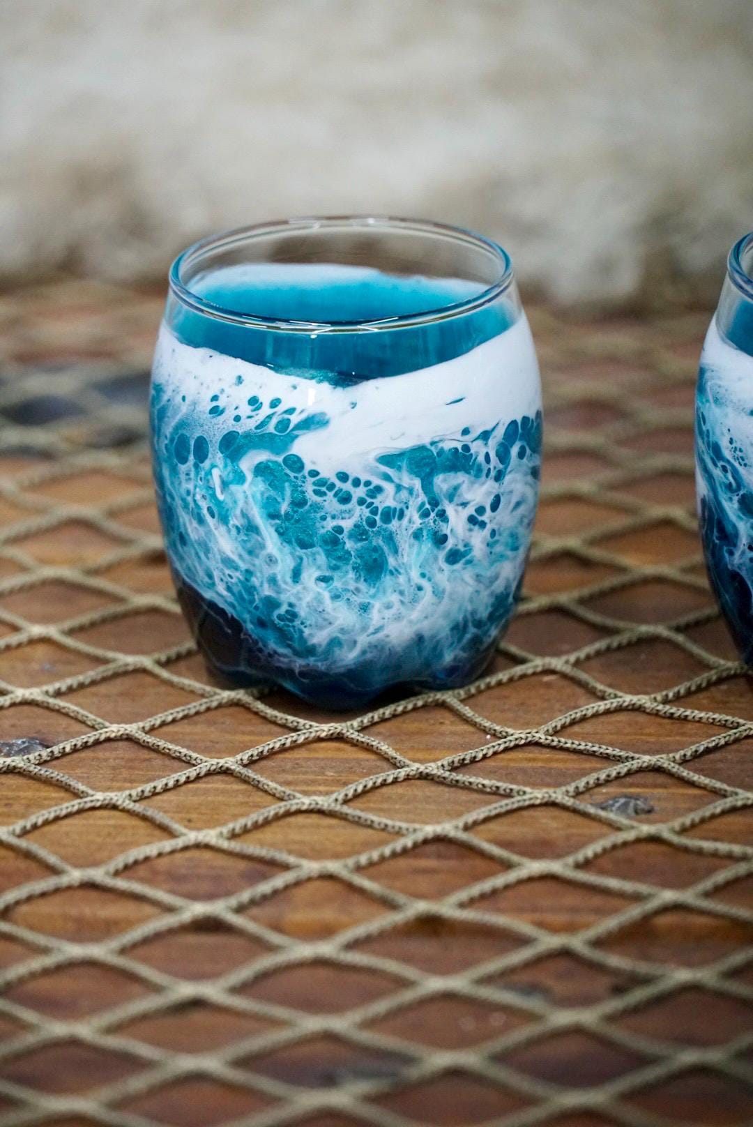 Turquoise Waves Shot Glasses | Coastal Decor