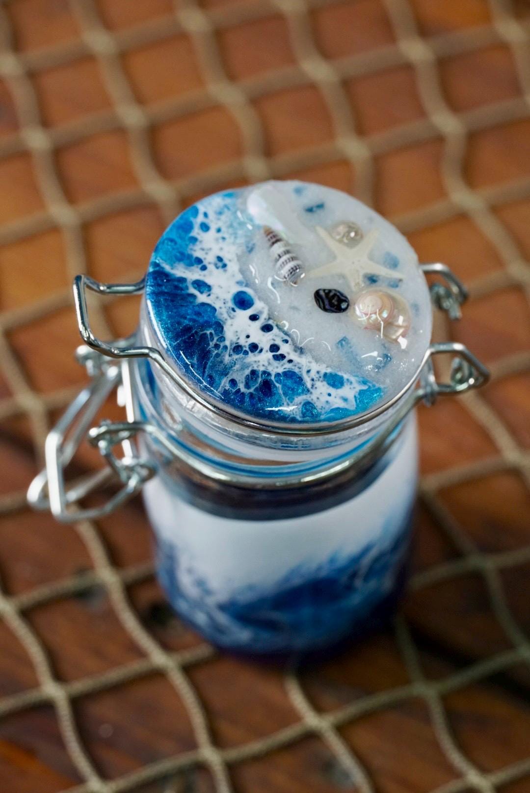 Ocean Waves Miniature Jar