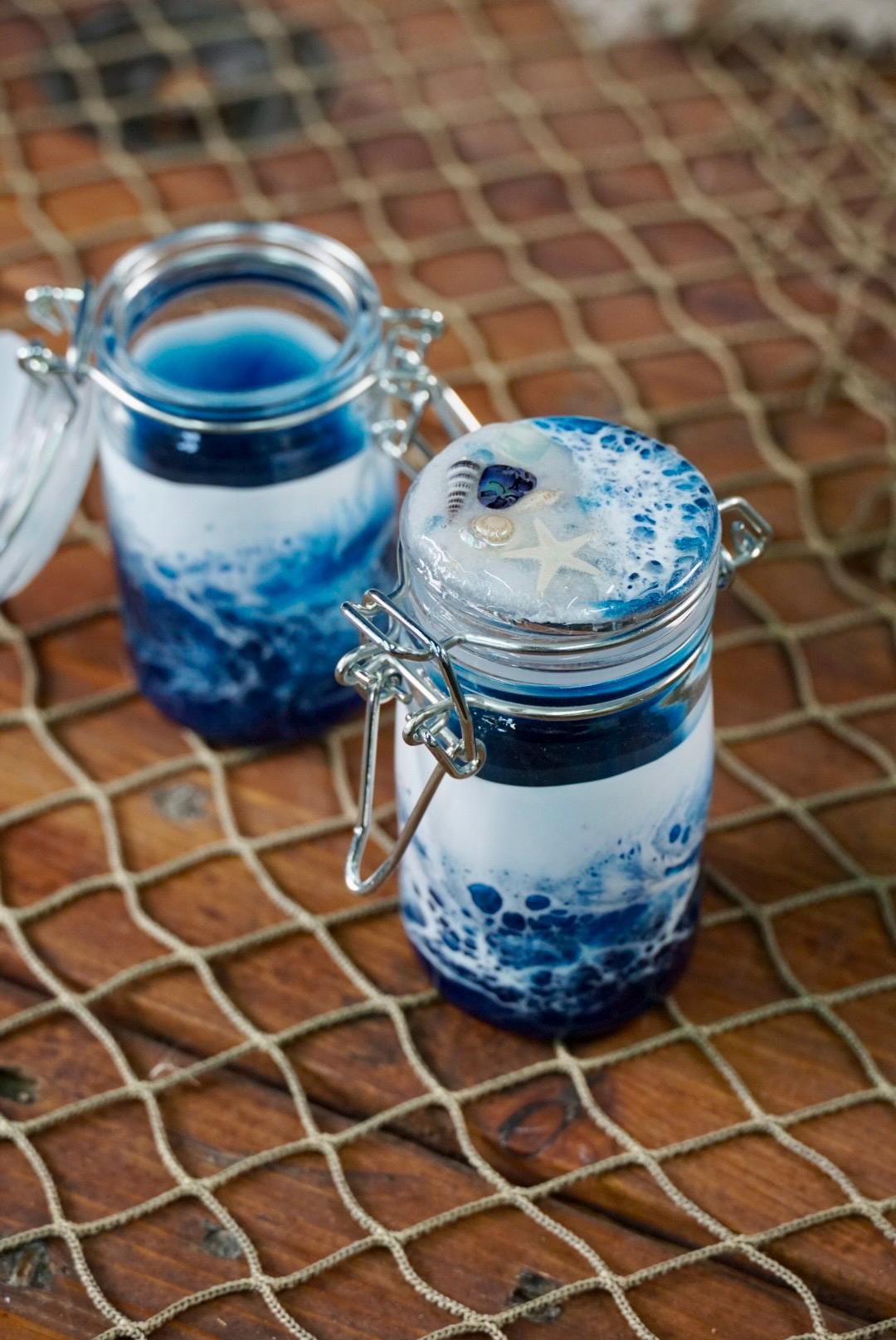 Ocean Waves Miniature Jar