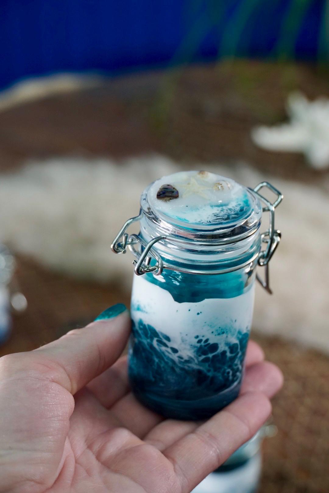 Ocean Waves Miniature Jar