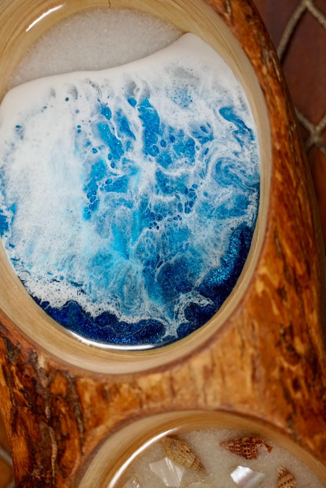 Olive wood live edge dish
