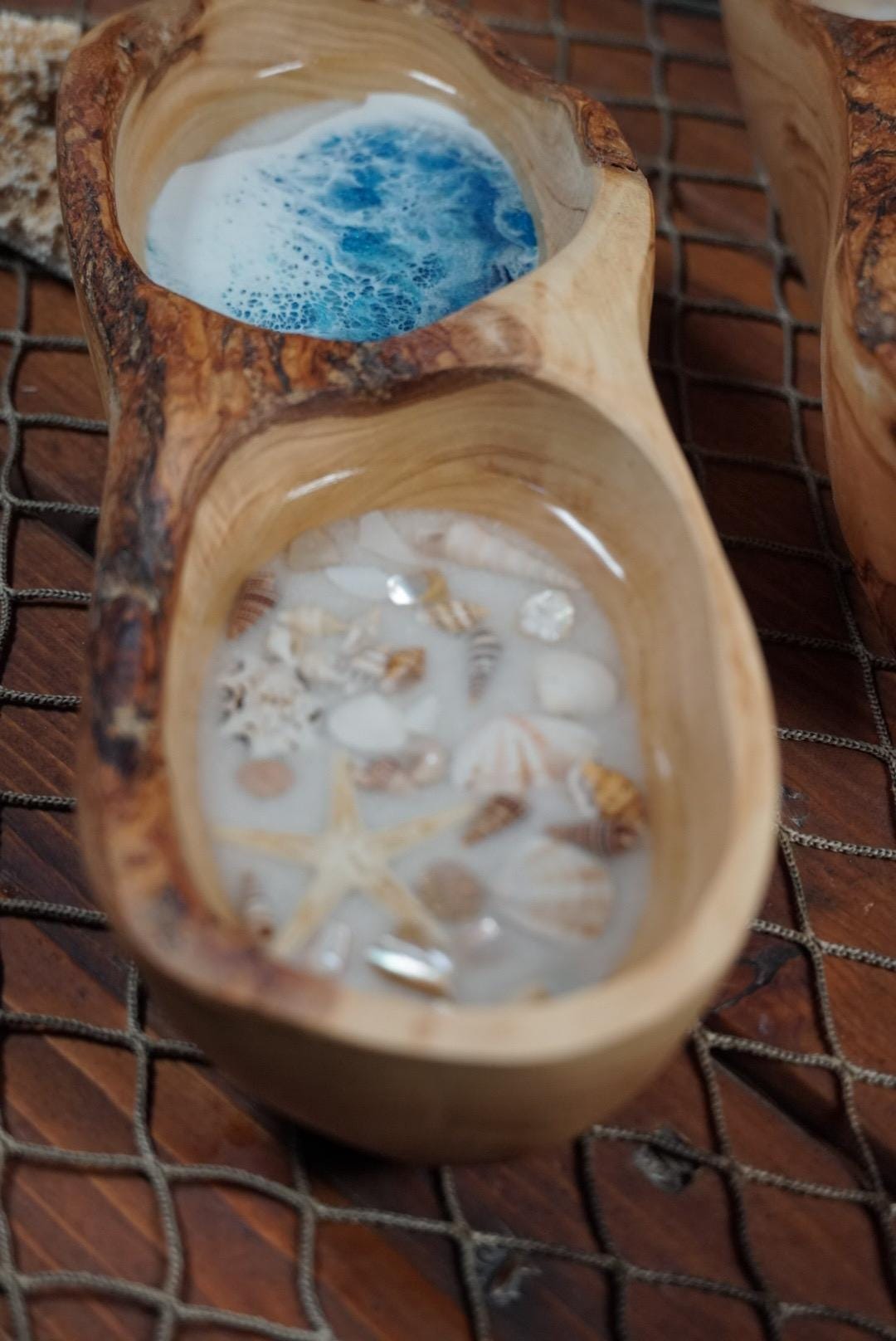 Olive wood live edge dish