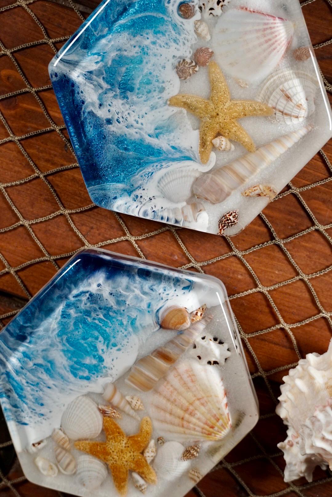 Ocean Waves Sea Scape Coasters