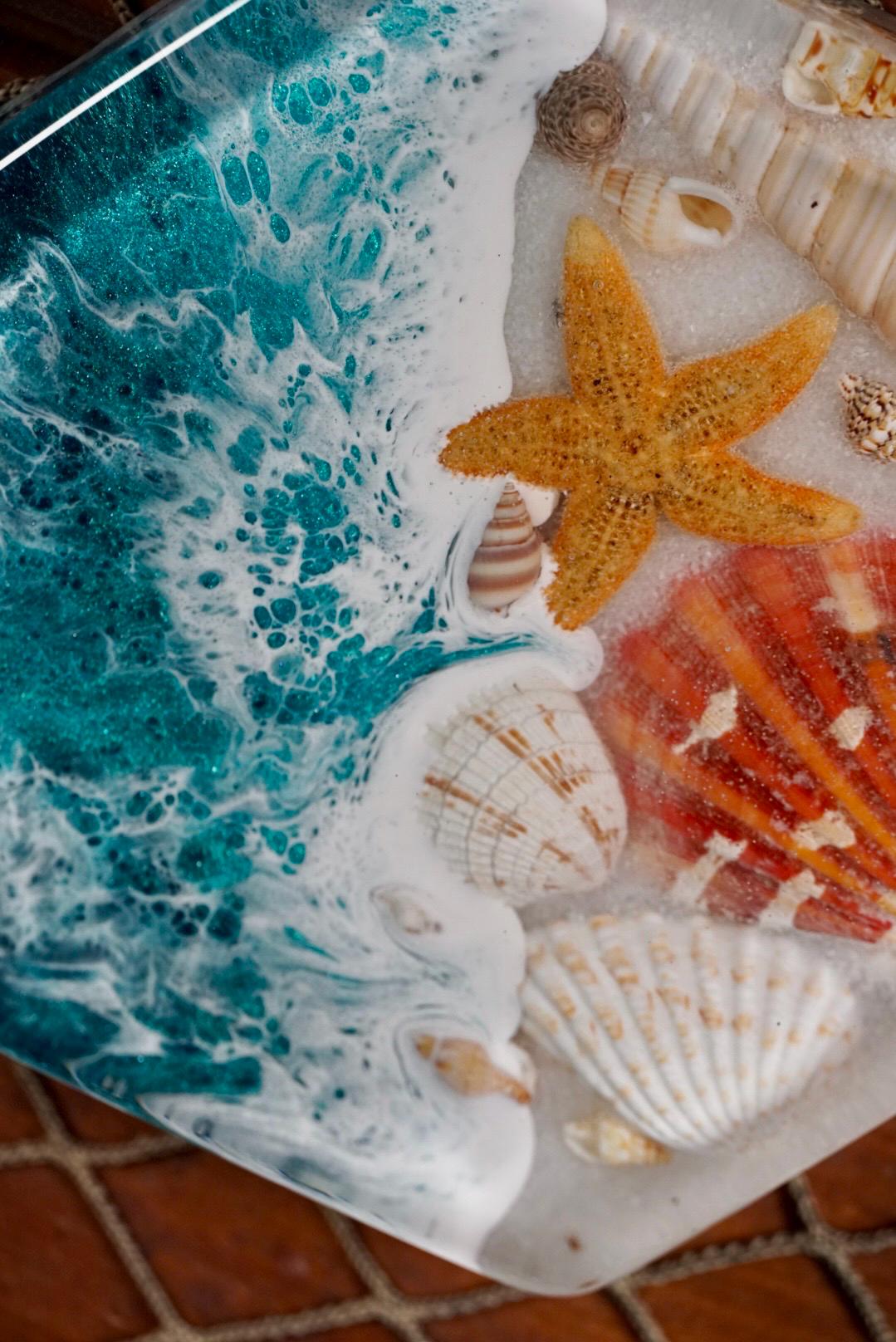 Turquoise Waves Sea Scape Coasters
