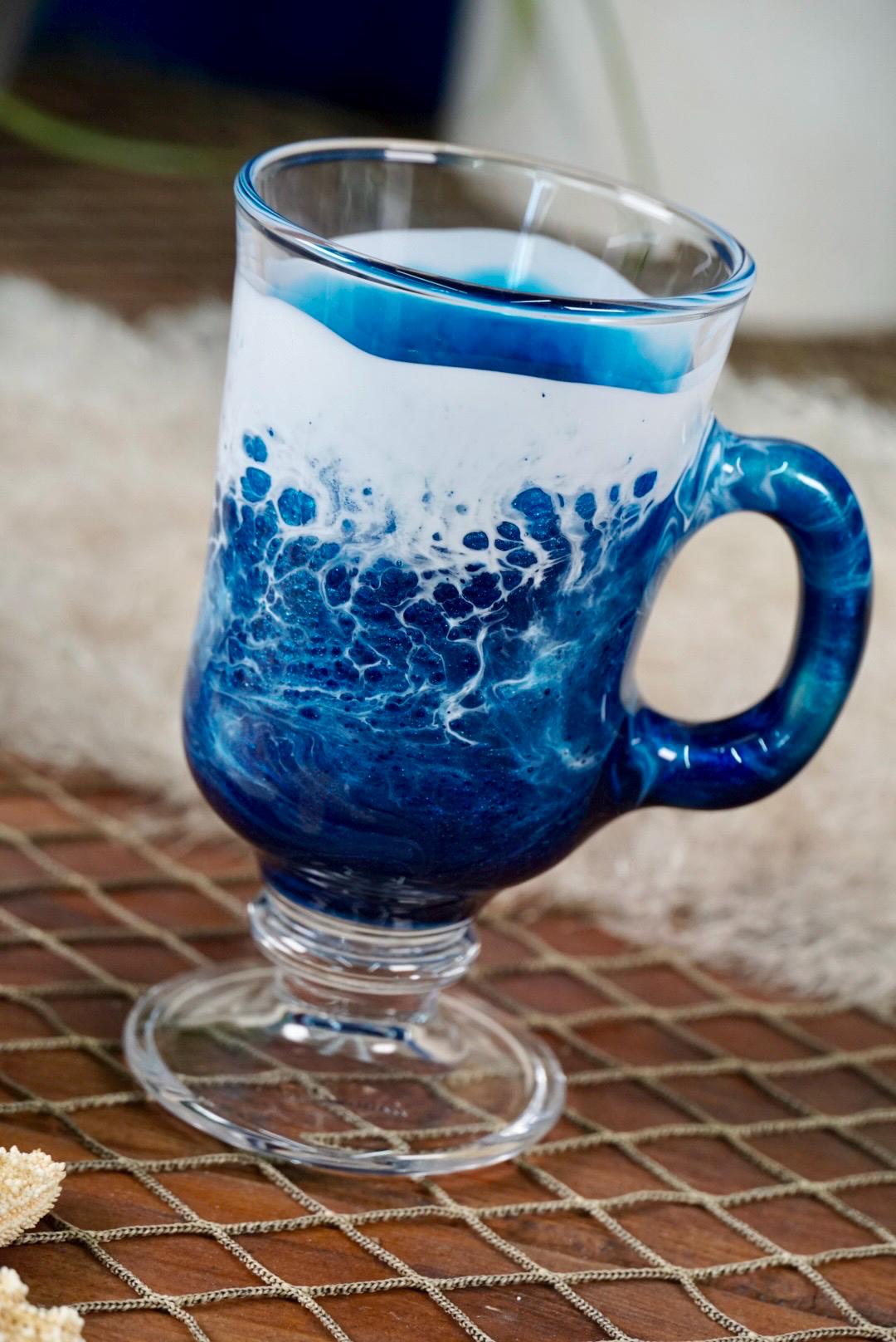Ocean Waves Irish Mug Coffee Glasses | Coastal Decor