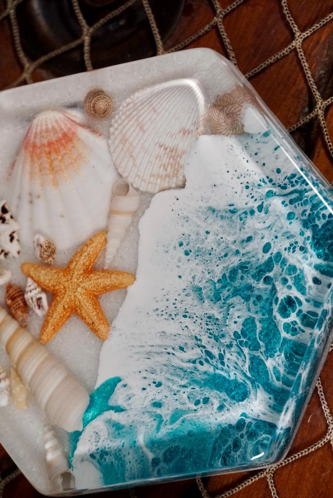 Turquoise Waves Sea Scape Coasters