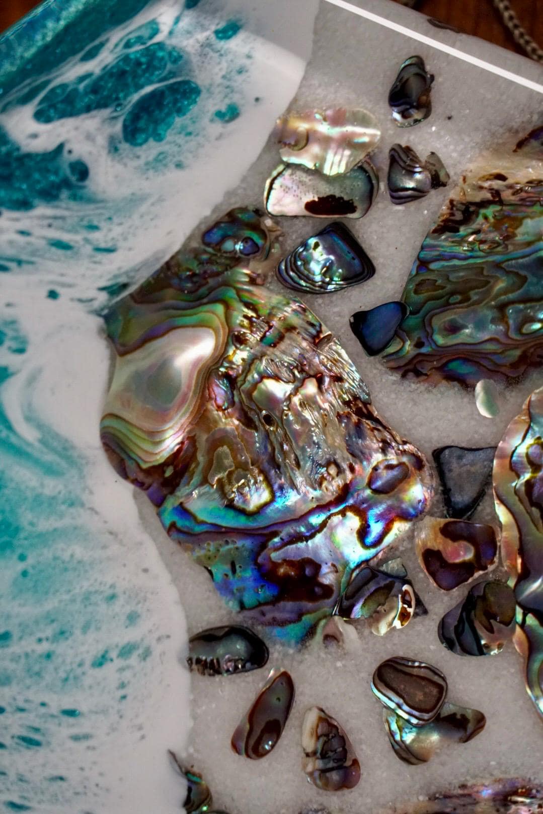 Turquoise Waves Abalone Shell Coasters